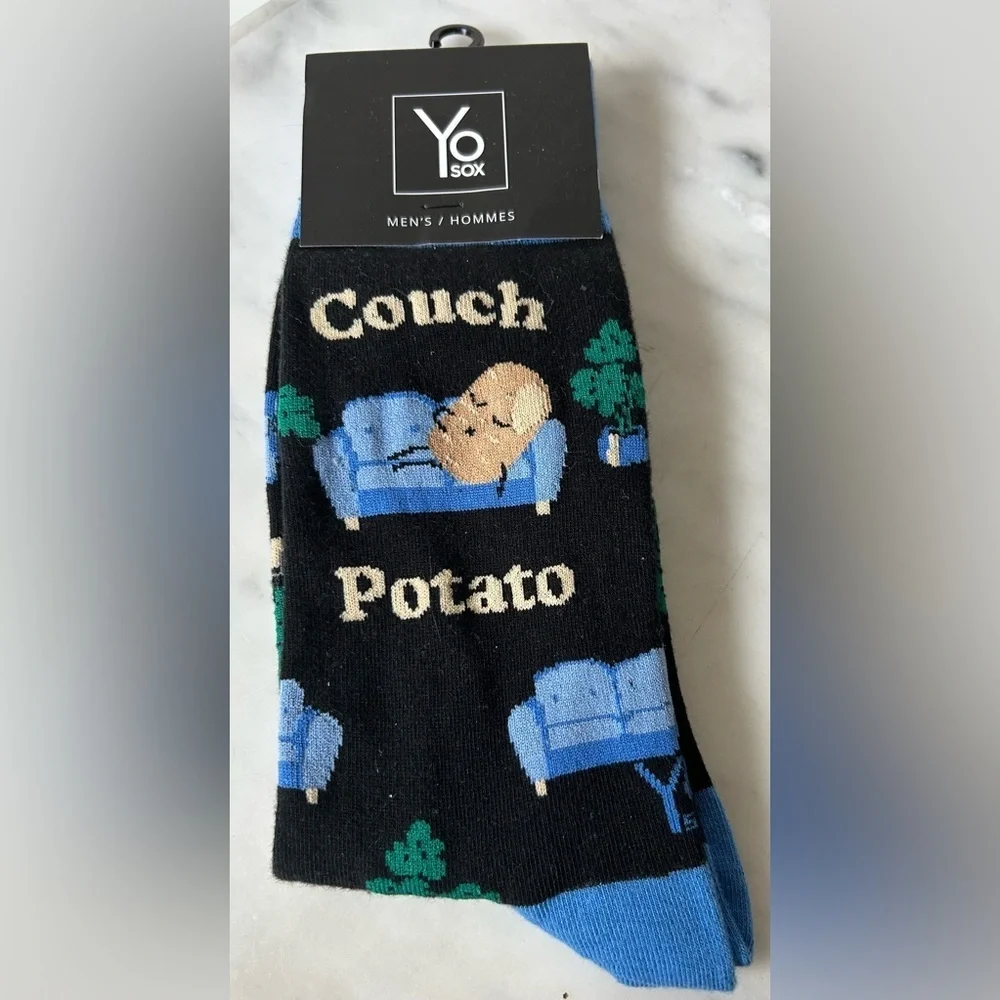 NWT TWO LEFT FEET, YO SOX. S’MORES, COUCH POTATO TROUSER SOCKS